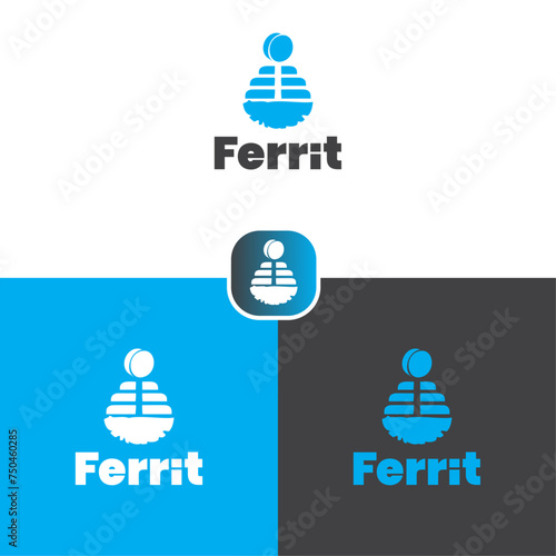 Ferrit Ai, set of icons for design, set of icons blues and black with vector file