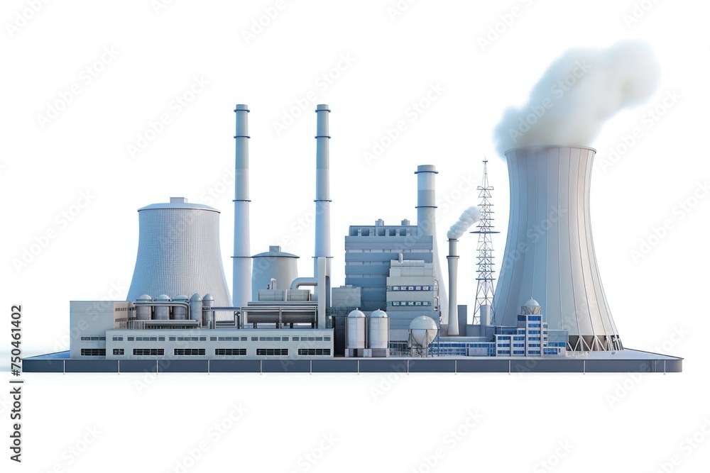 A factory emitting smoke, suitable for environmental themes A factory emitting smoke, suitable for environmental themes