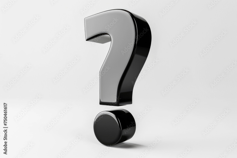 A black and white photo of a question mark, suitable for various projects A black and white photo of a question mark, suitable for various projects