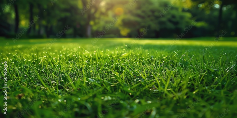 Lush green grass field, perfect for nature backgrounds