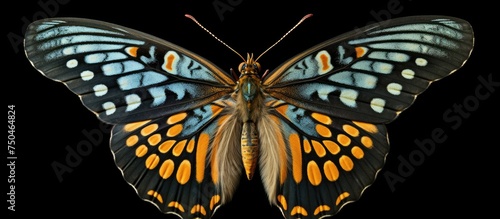 Vibrant Butterfly Illustration with Orange and Black Wings, Symbol of Transformation and Beauty