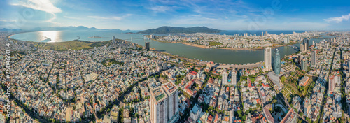Aerial view of Da Nang city, Vietnam