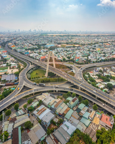 Aerial view of Hue junction to Da Nang city  Vietnam