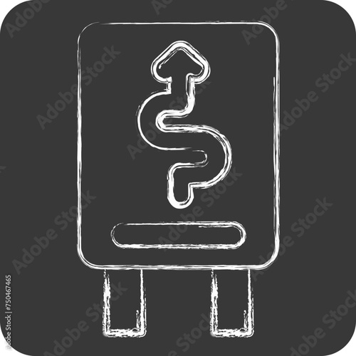 Icon Reduce. related to Road Sign symbol. chalk Style. simple design editable. simple illustration
