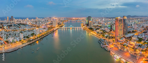 Aerial view of Da Nang city, Vietnam  © Hien Phung