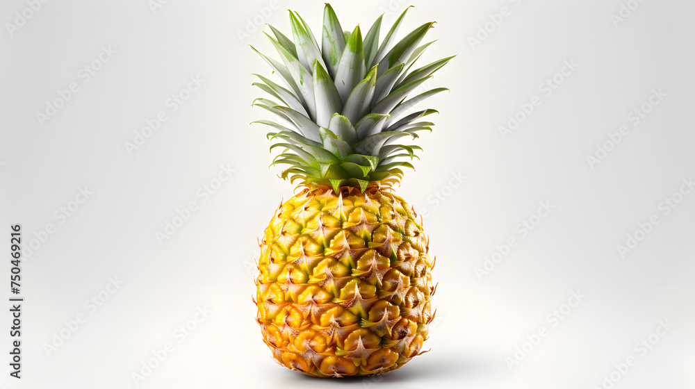 Fototapeta premium Isolated pineapple with white background