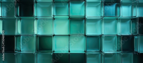 Mesmerizing Wall of Glass Blocks Creating a Futuristic and Elegant Background Display