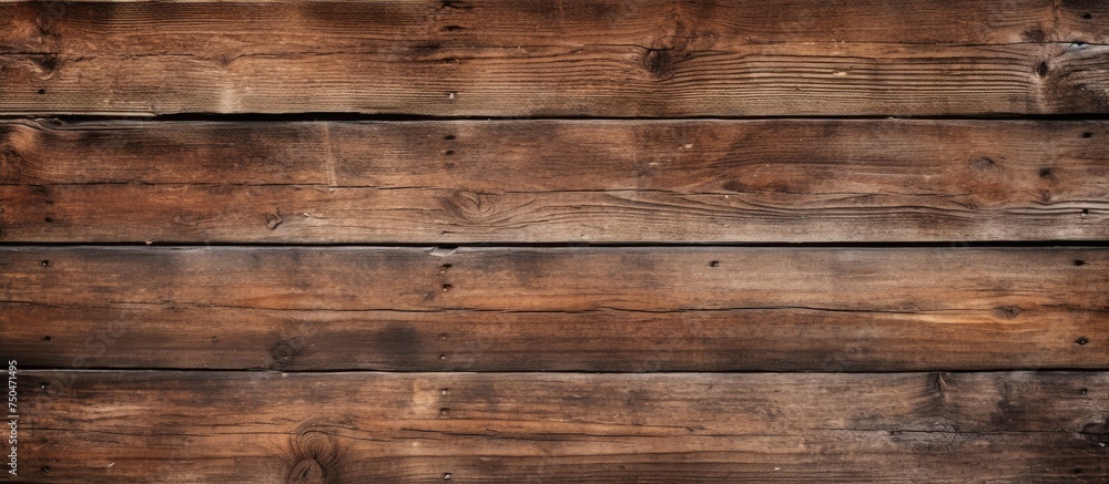 Rustic Wooden Wall with Detailed Brown Wood Texture for Interior Design Inspiration - obrazy, fototapety, plakaty 