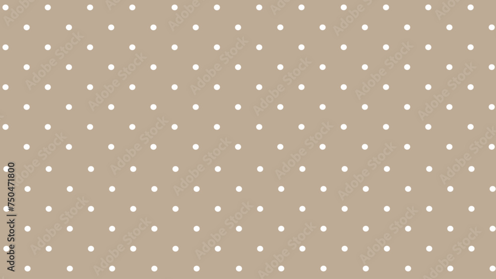 Brown background with white polka dot Brown background with white polka dot