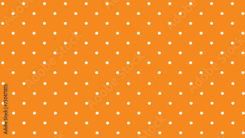 Orange background with white polka dot