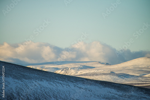 snow landscape in the morning, highland