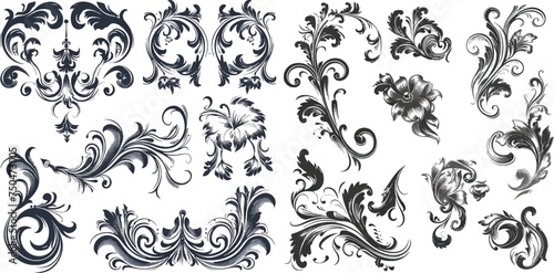 Calligraphic design page decoration vector