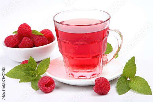 Fresh berry drink with blueberries, blackberries and raspberries, selective focus