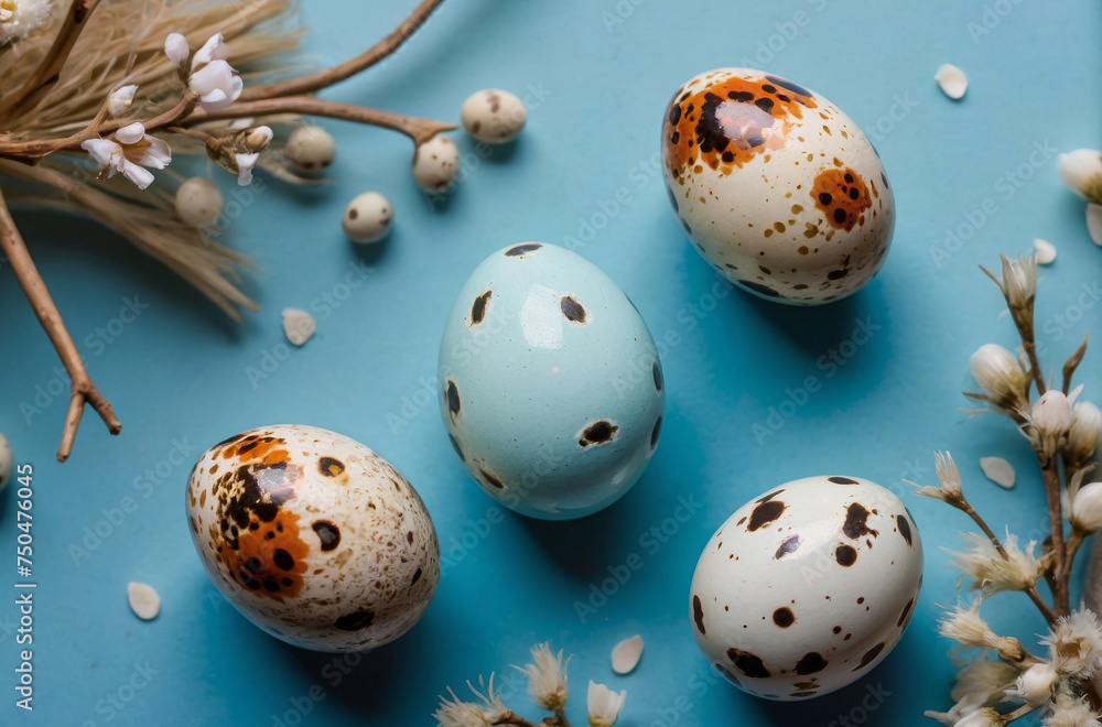 easter eggs on isolated background
