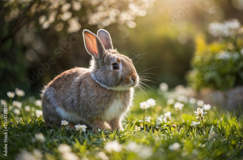 young rabbit in the grass