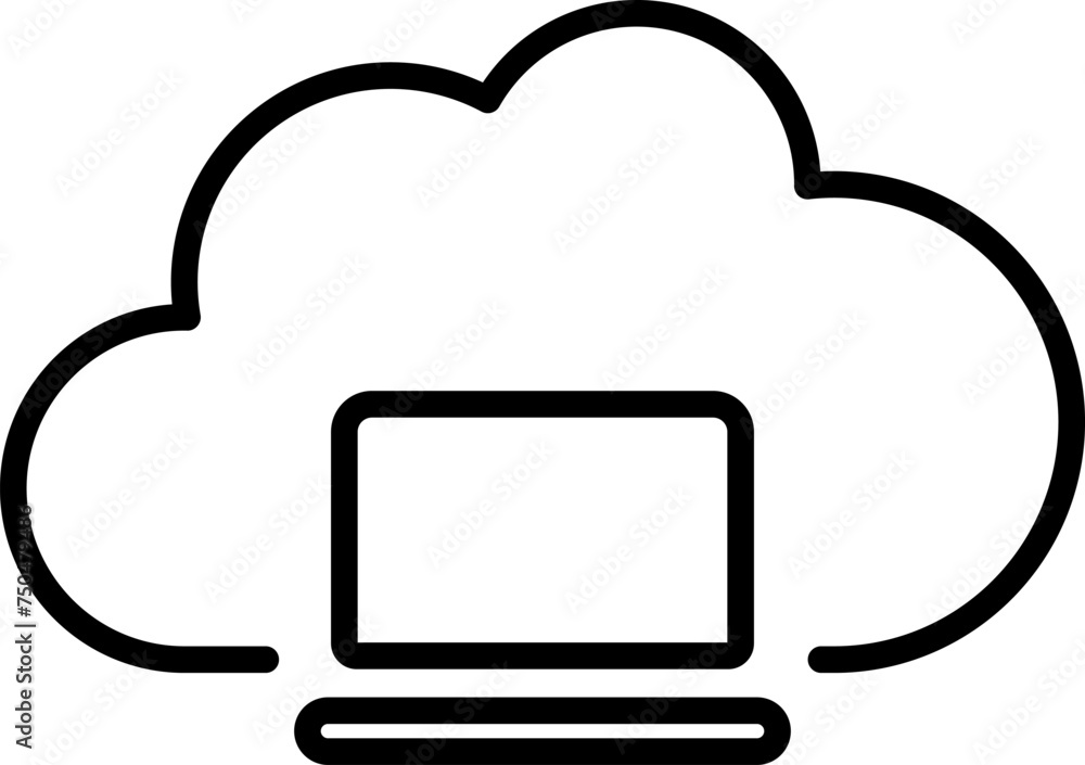 Clouds line vector icon. Storage solution UI, web element, networking, databases, software sign, cloud and meteorology symbol concept. Vector. Clouds line vector icon. Storage solution UI, web element, networking, databases, software sign, cloud and meteorology symbol concept. Vector.