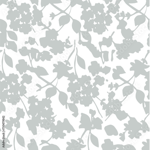 Hand drawn summer floral backround. Botanical seamless pattern . Sketch drawing. Design for fashion , fabric, textile, wallpaper, cover, web , wrapping and all prints