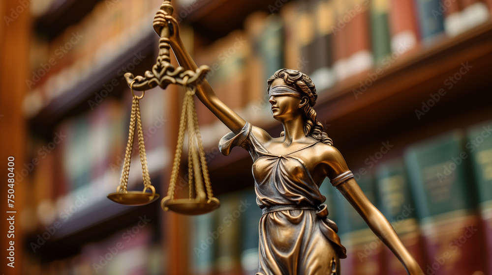 Law and justice concept. Femida statue with libra Law and justice concept. Femida statue with libra