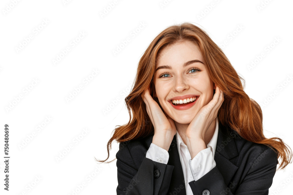 Portrait of young beautiful Business woman wearing suit and shirt posing with smart and confidence isolated on transparent png background. Portrait of young beautiful Business woman wearing suit and shirt posing with smart and confidence isolated on transparent png background.