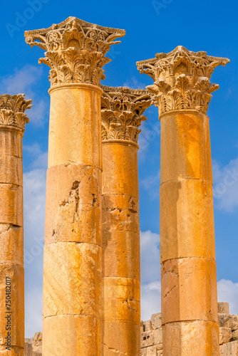 Jerash, Jordan Temple of Artemis columns photo