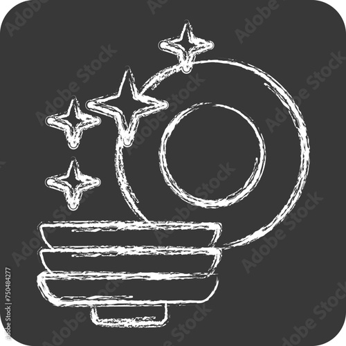 Icon Dishwasher. related to Cleaning symbol. chalk Style. simple design editable. simple illustration