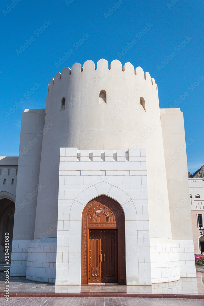 Royal Palace Qasr Al Alam, Parliament of Oman, cities of Arabia, sights of Oman