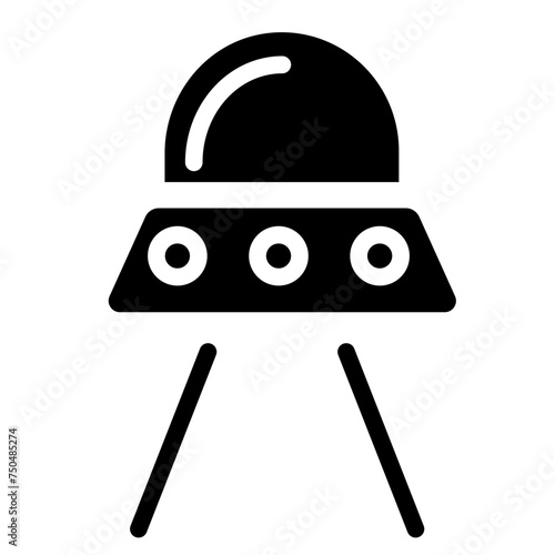 UFO Icon. UFO Flying Saucer Icon
