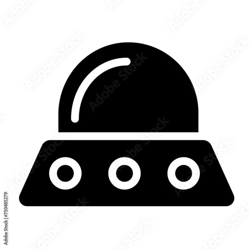 UFO Icon. UFO Flying Saucer Icon