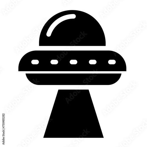 UFO Icon. UFO Flying Saucer Icon