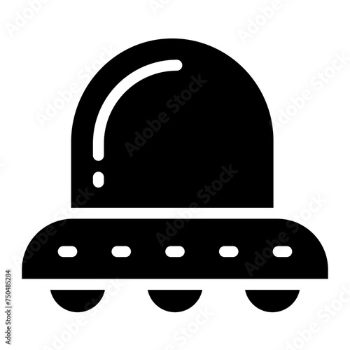 UFO Icon. UFO Flying Saucer Icon