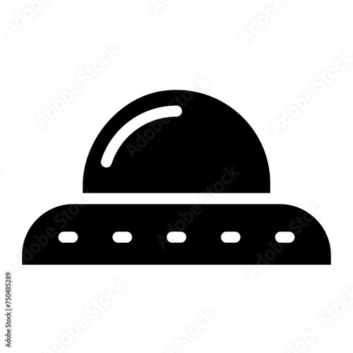 UFO Icon. UFO Flying Saucer Icon