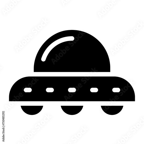 UFO Icon. UFO Flying Saucer Icon