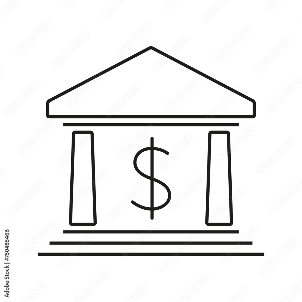 Bank icon. Illustration of column. icon isolated on white background. Bank icon. Illustration of column. icon isolated on white background.