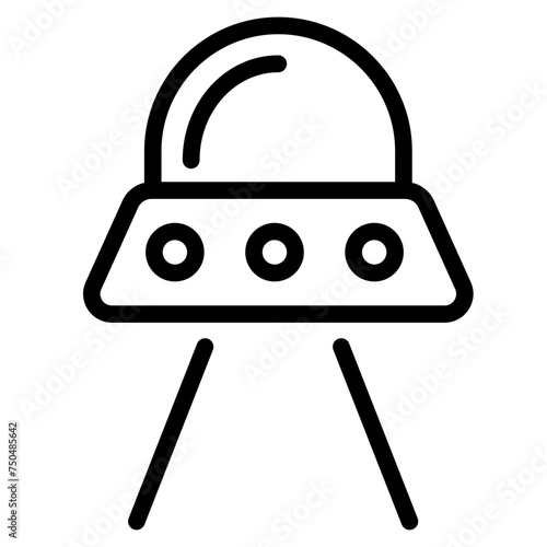 UFO Icon. UFO Flying Saucer Icon