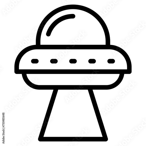 UFO Icon. UFO Flying Saucer Icon