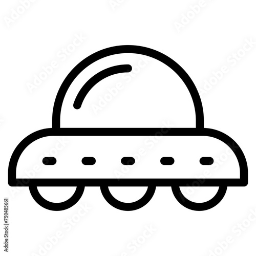 UFO Icon. UFO Flying Saucer Icon