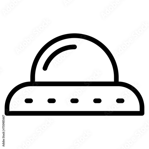 UFO Icon. UFO Flying Saucer Icon