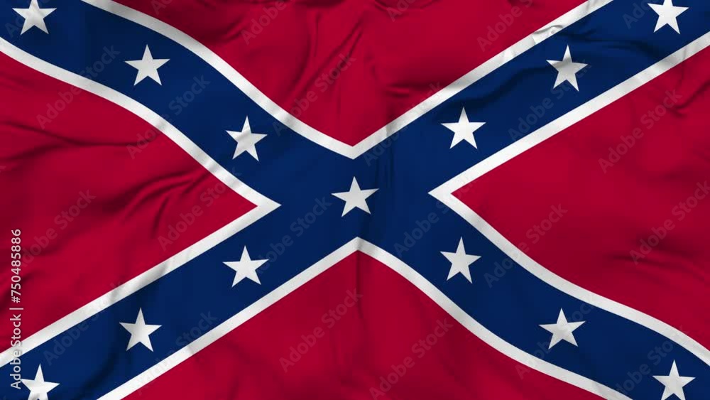 confederate flag animation seamless loop. 4K