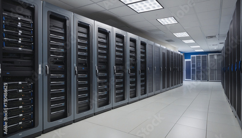 data center with servers