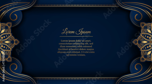 Luxury background with golden mandala ornament