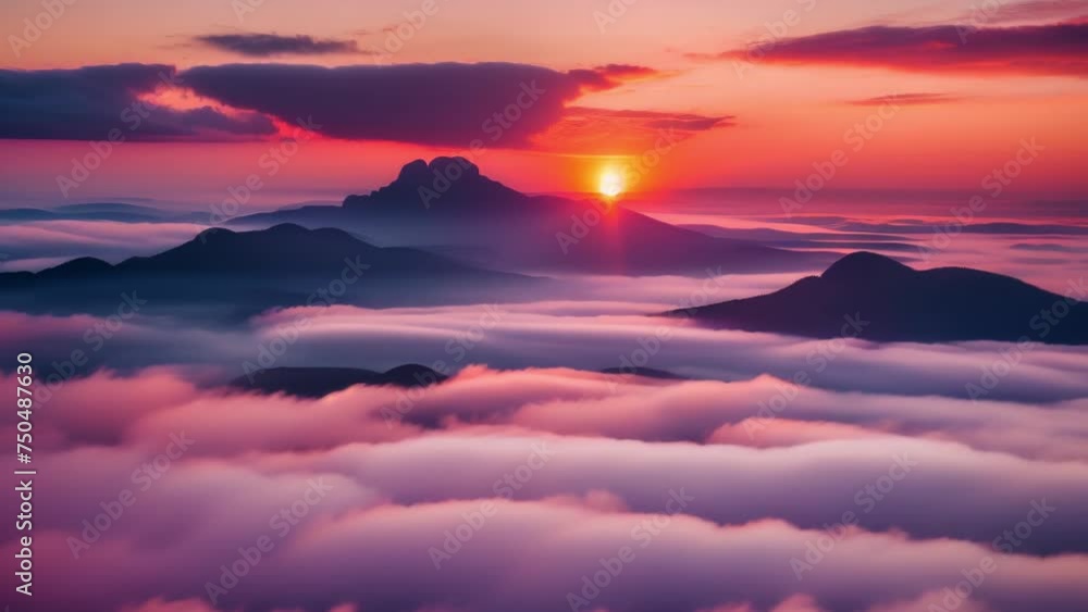 Vivid sunset paints the sky in a kaleidoscope of colors, seen from an aerial perspective in stunning time lapse footage.
Vivid sunset paints the sky in a kaleidoscope of colors, seen from an aerial perspective in stunning time lapse footage.