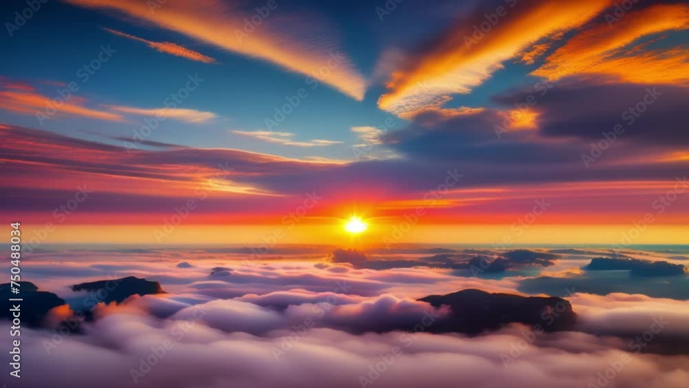 Mesmerizing sunset hues paint the sky, captured in a breathtaking timelapse above the clouds. Time-lapse. 4K.
Mesmerizing sunset hues paint the sky, captured in a breathtaking timelapse above the clouds. Time-lapse. 4K.