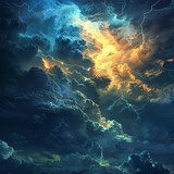 Cloud thunder storm