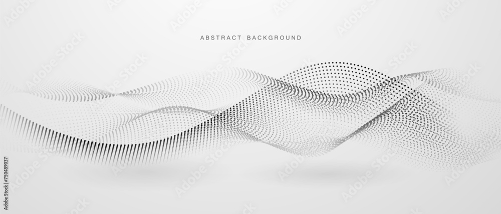 point flow particle wave curve pattern concept of technology modern illustrations