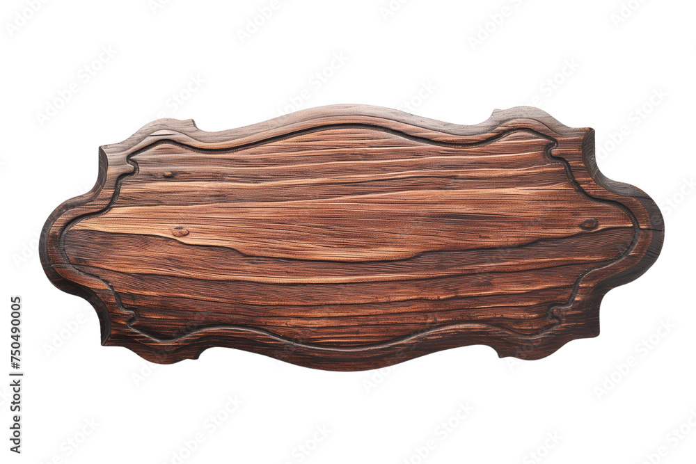 wooden sign isolate on white background
