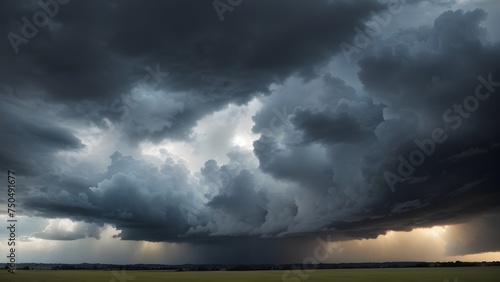 Fototapeta Naklejka Na Ścianę i Meble -  A dramatic sky with storm clouds rolling in