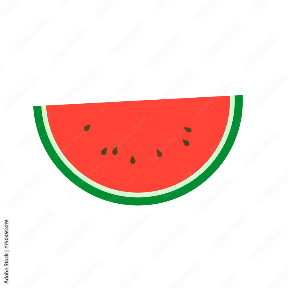 Sliced watermelon in flat style Sliced watermelon in flat style