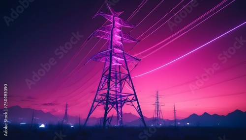 High voltage post or High voltage tower photo