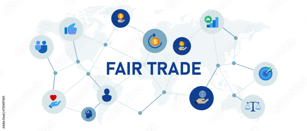 icon fair trade for business commerce financial partnership producer market sale icon fair trade for business commerce financial partnership producer market sale
