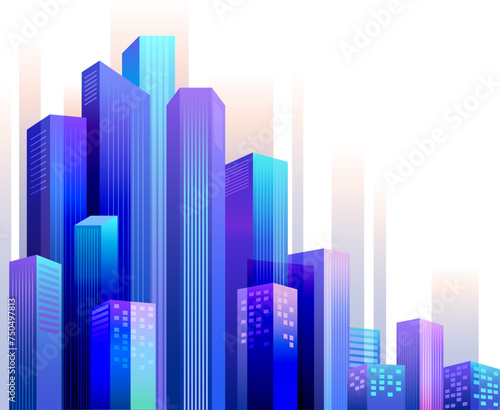 Futuristic Tall Buildings City Landscape